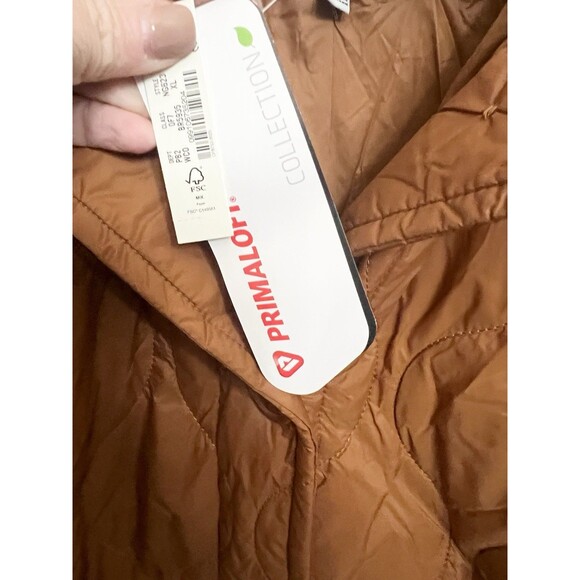 Madewell Air Puff Quilted Shirt Jacket Warm Coffee Rust Orange XL New NWT Coat - Picture 7 of 14